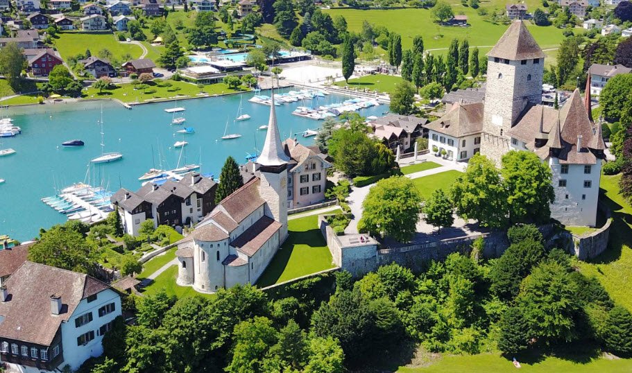 Sogn Parcazi Castle and Church, Switzerland, Switzerland